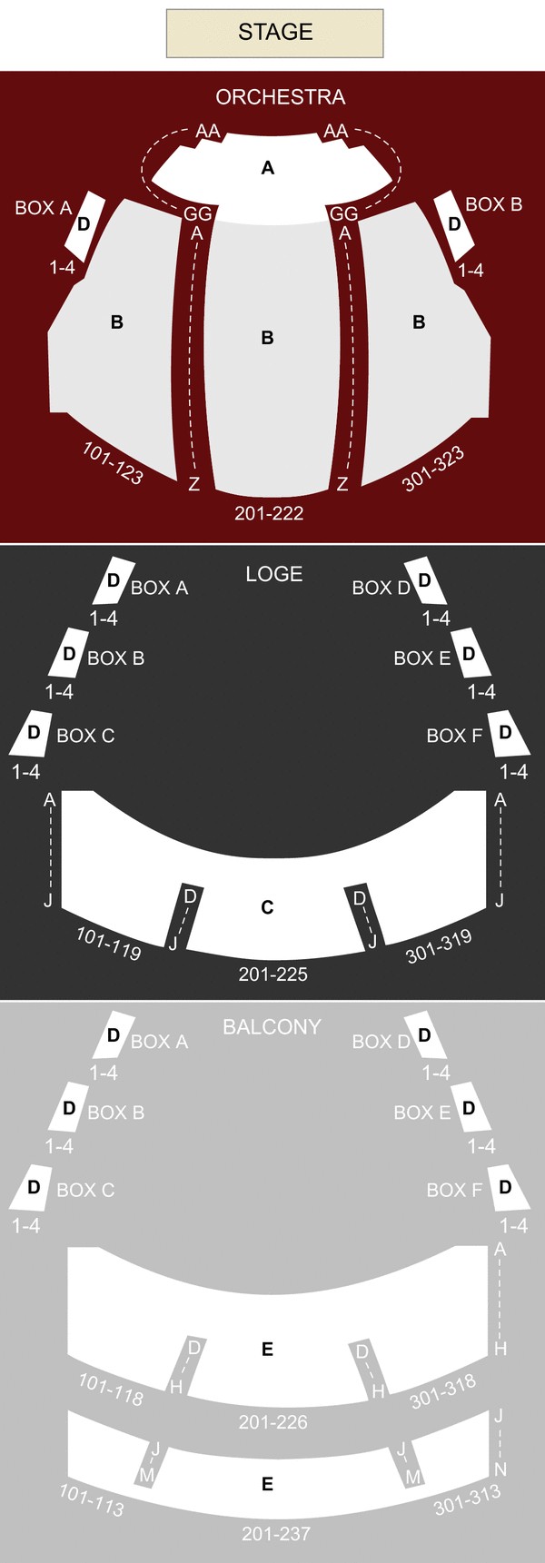 Procter and Gamble Hall, Cincinnati, OH Seating Chart & Stage